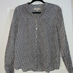 LOFT Monochrome Patterned Blouse